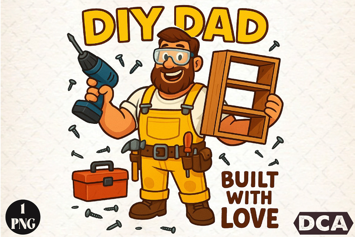 DIY Dad Funny Fathers Day Sublimatio, an Illustration by DreamCafeArt (Photo 1 of 7)