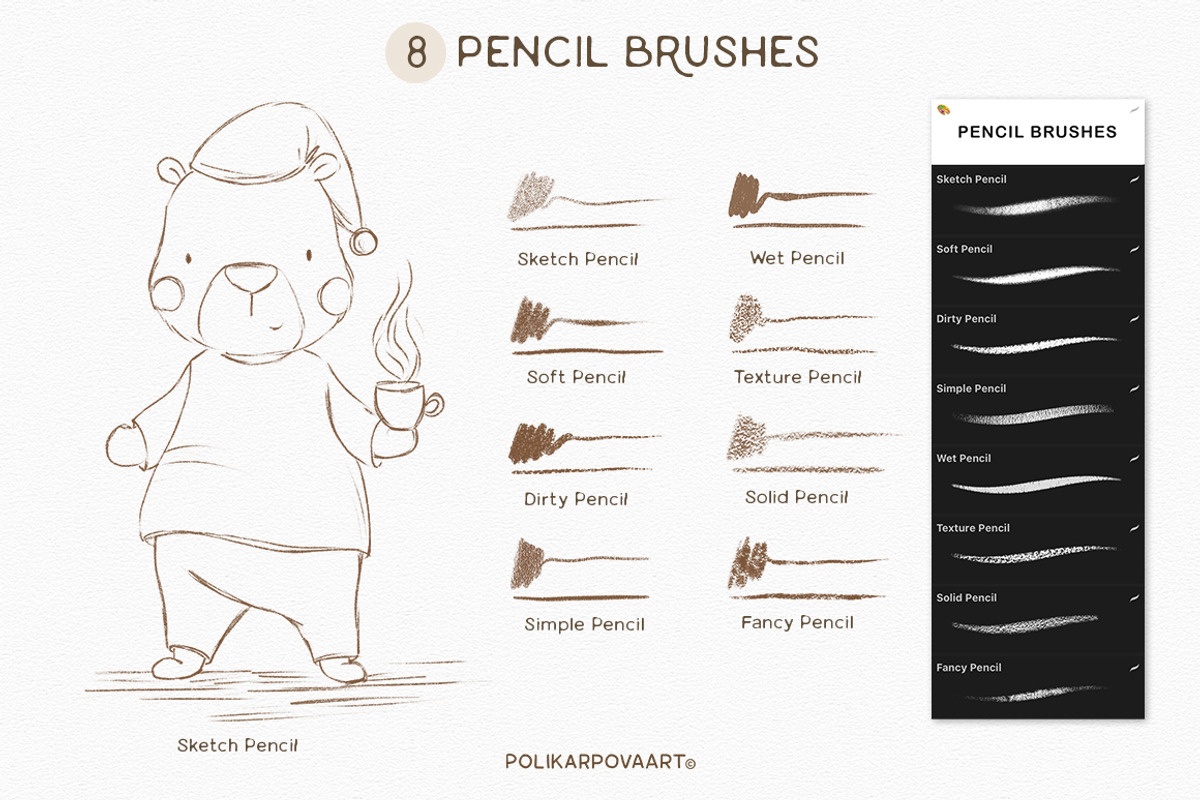 True Artist. Procreate Brushes, a Brush Add-On by polikarpovaart (Photo 4 of 12)