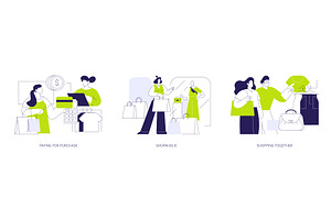 Shopping mall isolated cartoon, a Person Illustration by Visual Generation