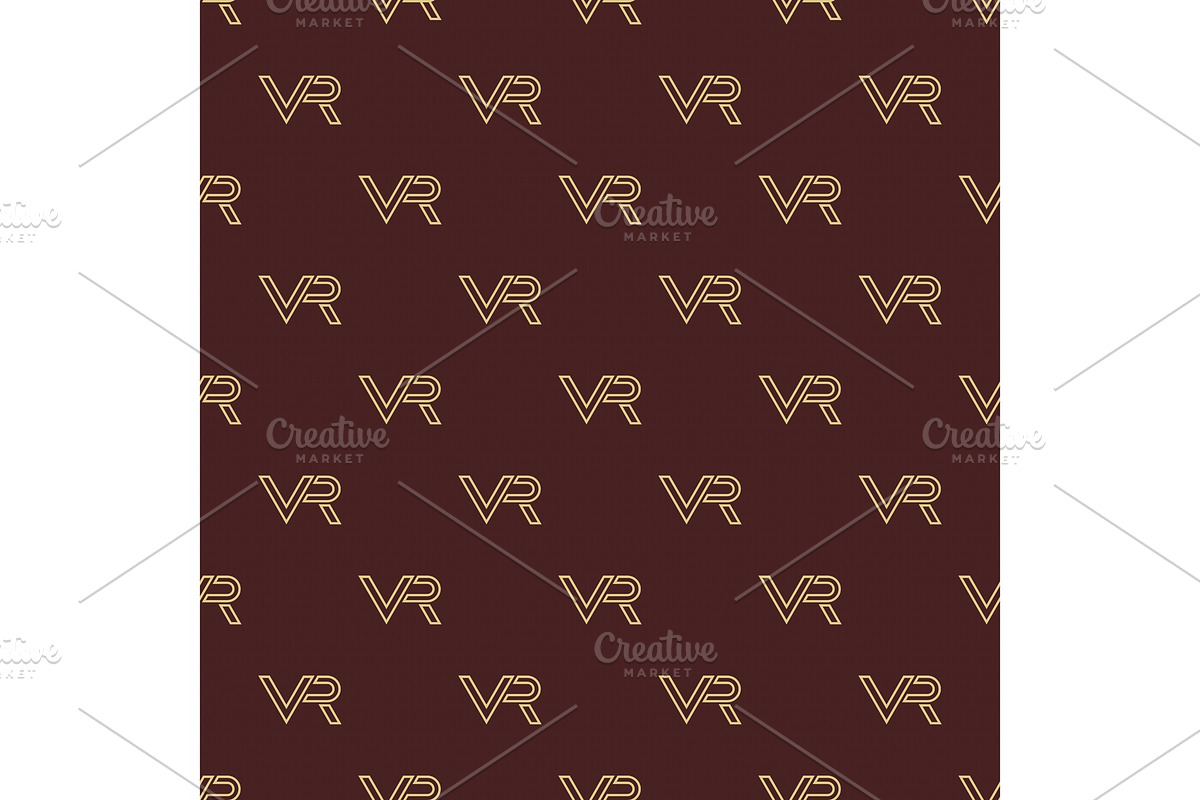 Seamless Vector Pattern With VR, a Pattern Graphic by FineArtStudio (Photo 1 of 3)