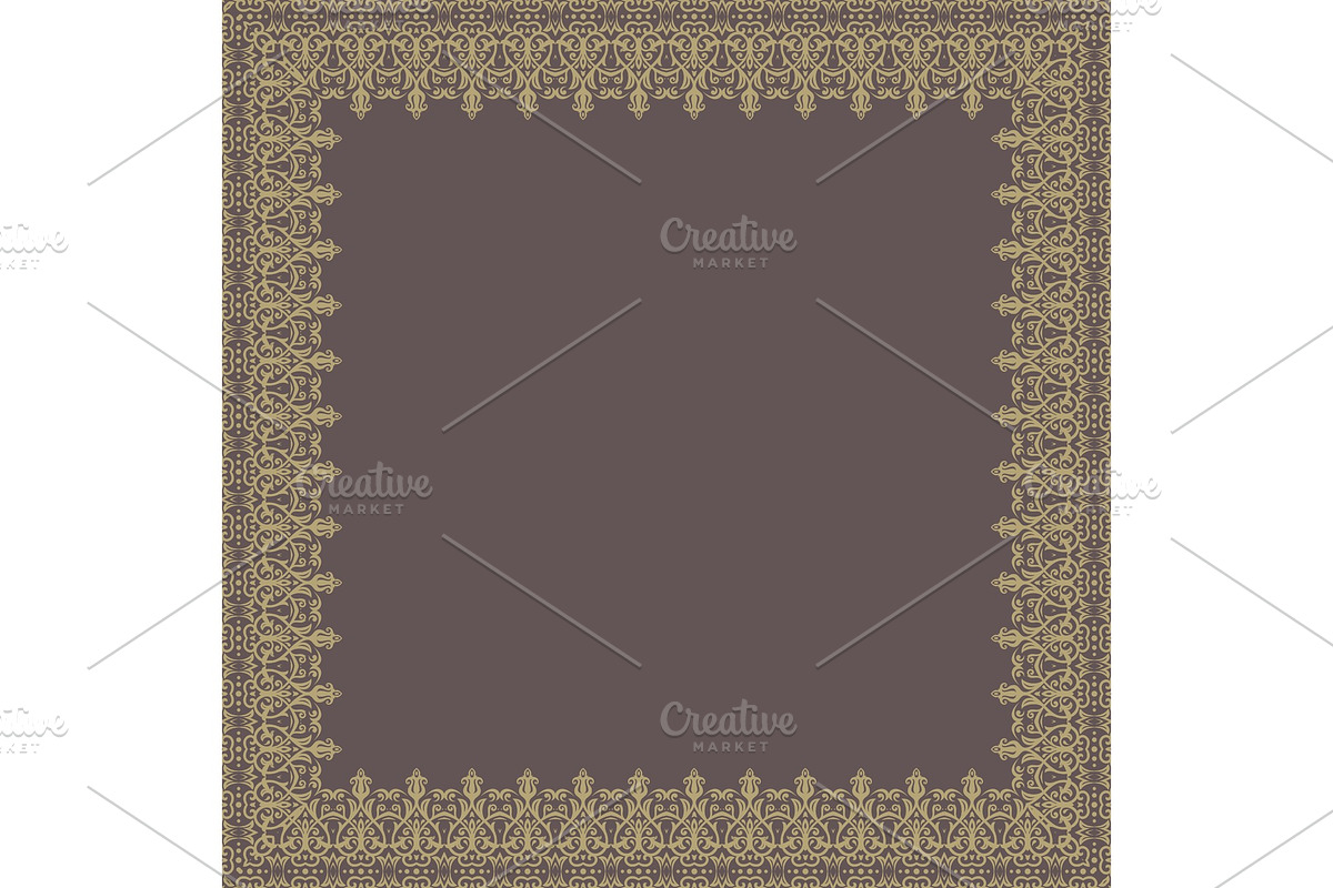 Floral Vector Quadratic Frame, a Texture Graphic by FineArtStudio (Photo 1 of 3)