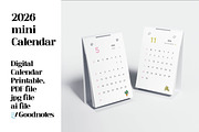 2026 mini calendar, a Templates & Theme by dott (Thumbnail 2 of 4)