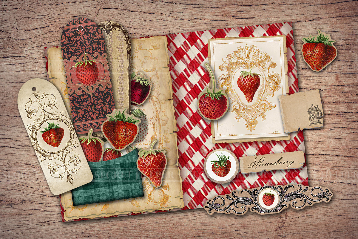 Strawberry Scrapbooking Kit, a Food Illustration by Secret Helper (Photo 7 of 8)