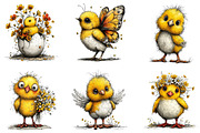 Whimsical Spring Chick Clipart, an Illustration by Dream Creation (Thumbnail 5 of 7)