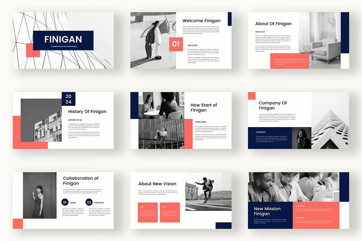 Finnigan – Business Google Slide, a Presentation Template by kreatifreya (Photo 2 of 5)