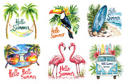 Hello Summer Clipart, an Illustration by CreationArt (Thumbnail 2 of 5)