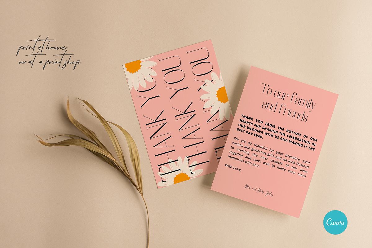 Bright & Fun Thank You Card CANVA, an Invitation Template by StudioVonBraitenberg (Photo 5 of 9)