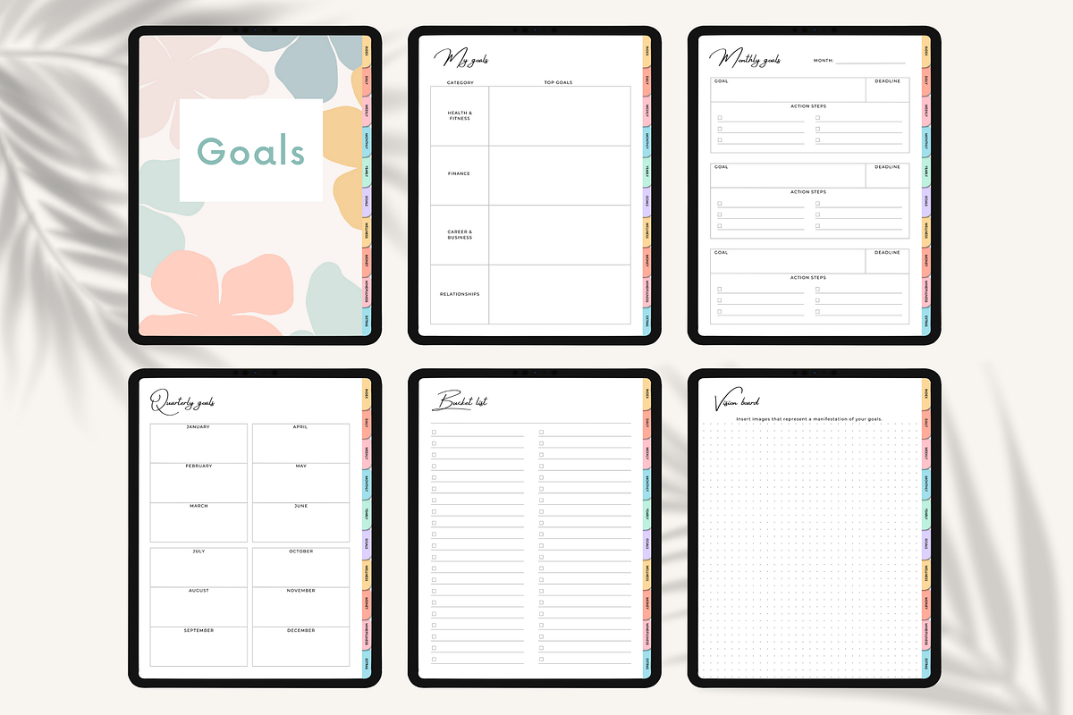Rainbow Digital Planner for Goodnotes preview 4