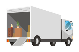 Moving service truck. Delivery, a Transportation Illustration by Things for designers