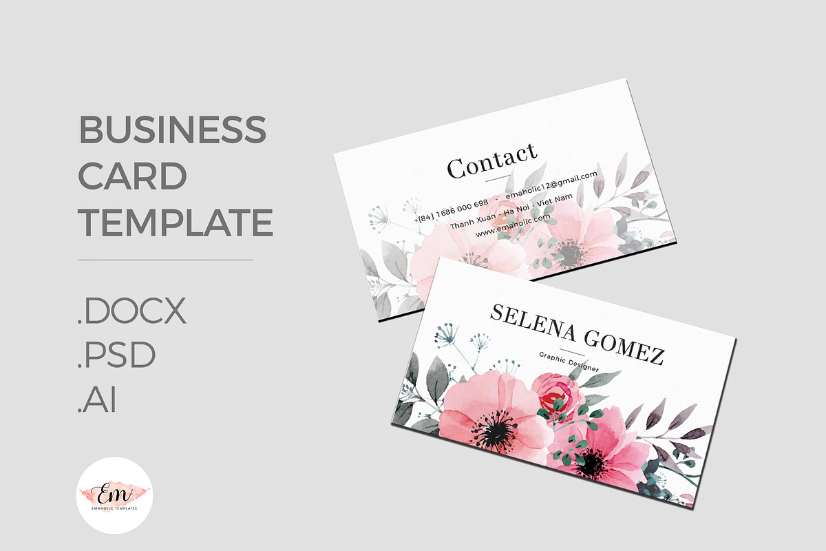 Create Elegant Business Card, a Business Card Template by Emaholic Template (Photo 1 of 5)