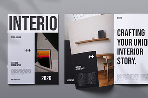 Interio Editorial Interior Magazine, a Magazine Template by Portocraft