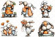 Whimsical Easter Bunny Clipart PNG, an Illustration by Black Bird Studio (Thumbnail 4 of 5)