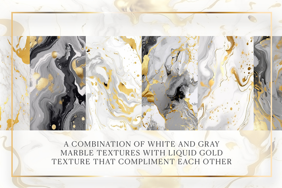Grey, White and Gold Marble Texture, a Texture Illustration by Amusing Owl (Photo 2 of 4)