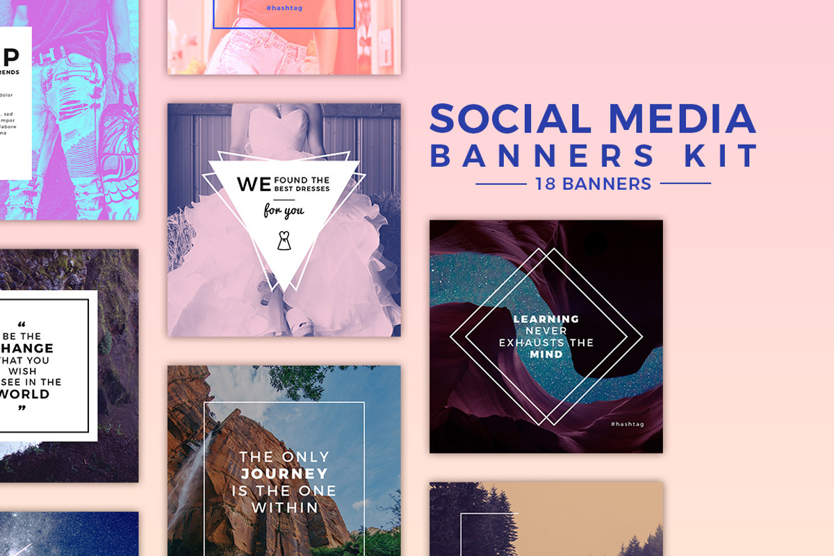 Social Media Templates Kit, a Social Media Template by QueenDesigns (Photo 1 of 5)