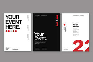 Minimal Typographic Poster Layout, a Poster Template by wavebreak