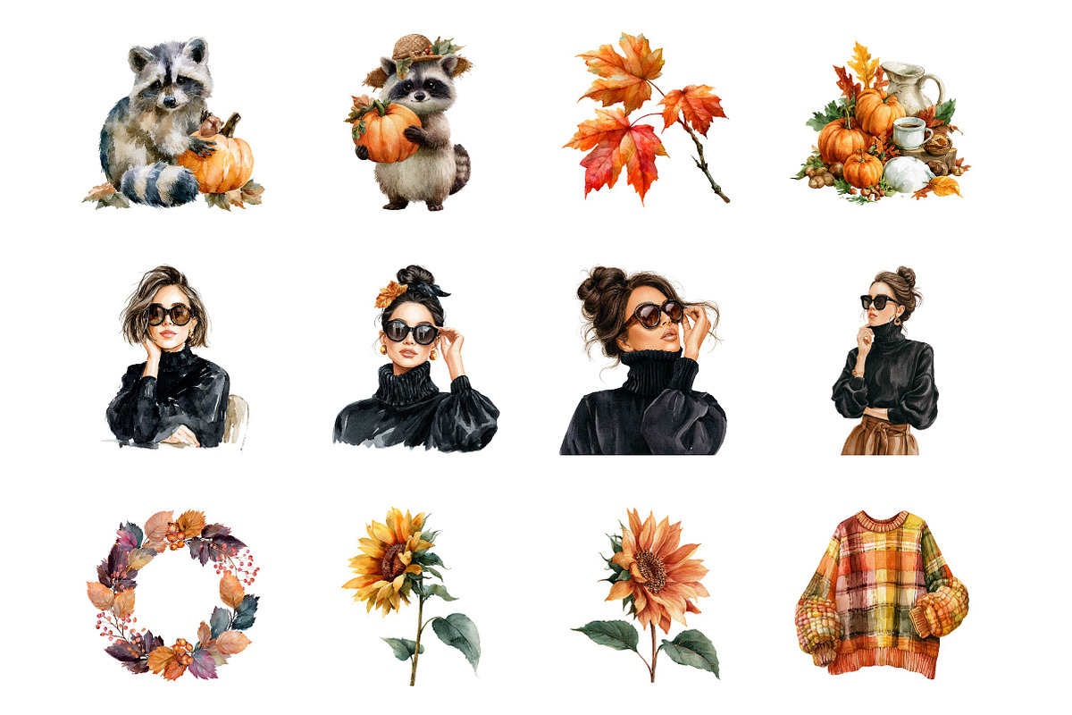 Hello Autumn Daily Life Clipart, a Seasonal Illustration by fashionaddict (Photo 5 of 5)