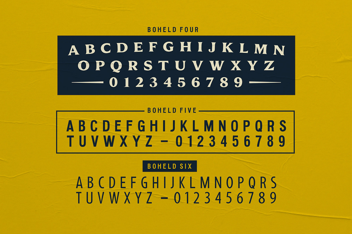 Boheld Font Collection, a Sans Serif Font by Graptail (Photo 10 of 11)