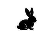 Cute Rabbit Silhouette Vector Bundle, an Illustration by yasushie (Thumbnail 6 of 51)