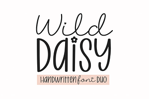 Wild Daisy -Script Monoline Font Duo