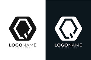 Letter q logo design template
