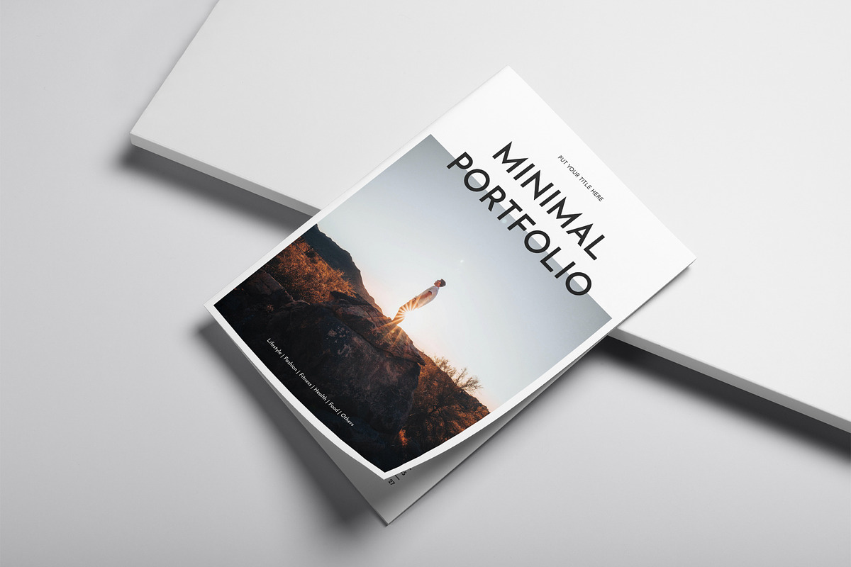 Minimal Portfolio Template, a Brochure Template by DesignCrest (Photo 2 of 14)