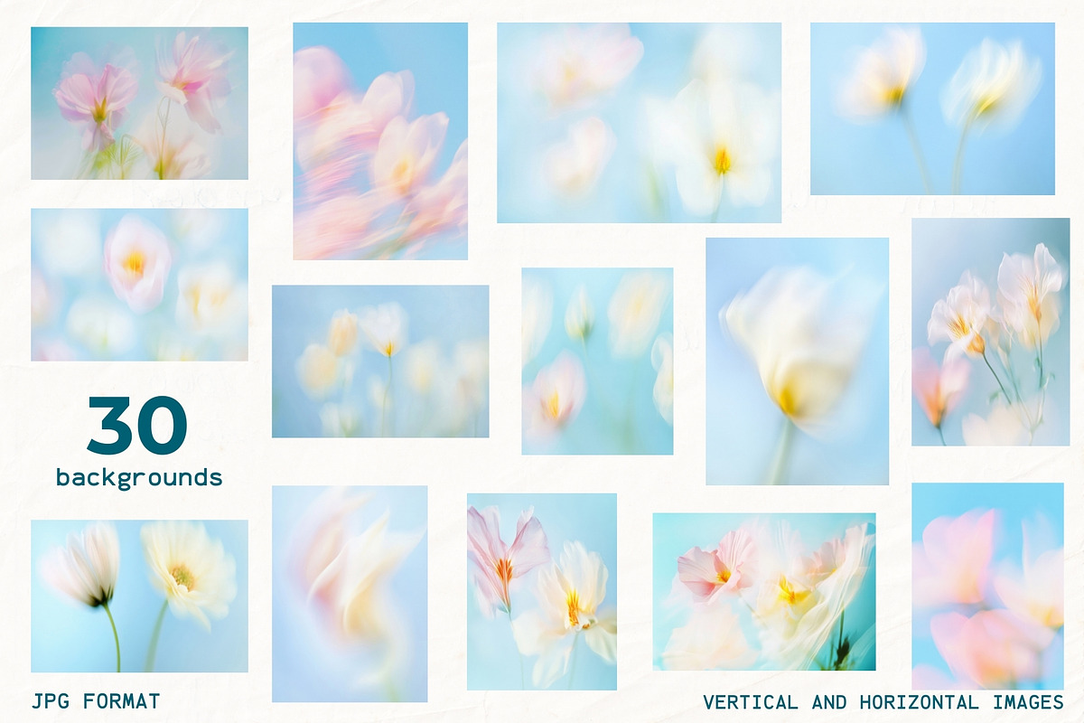 30 Soft Blurred Florals Backgrounds, a Background Graphic by lerinartstudio (Photo 10 of 13)