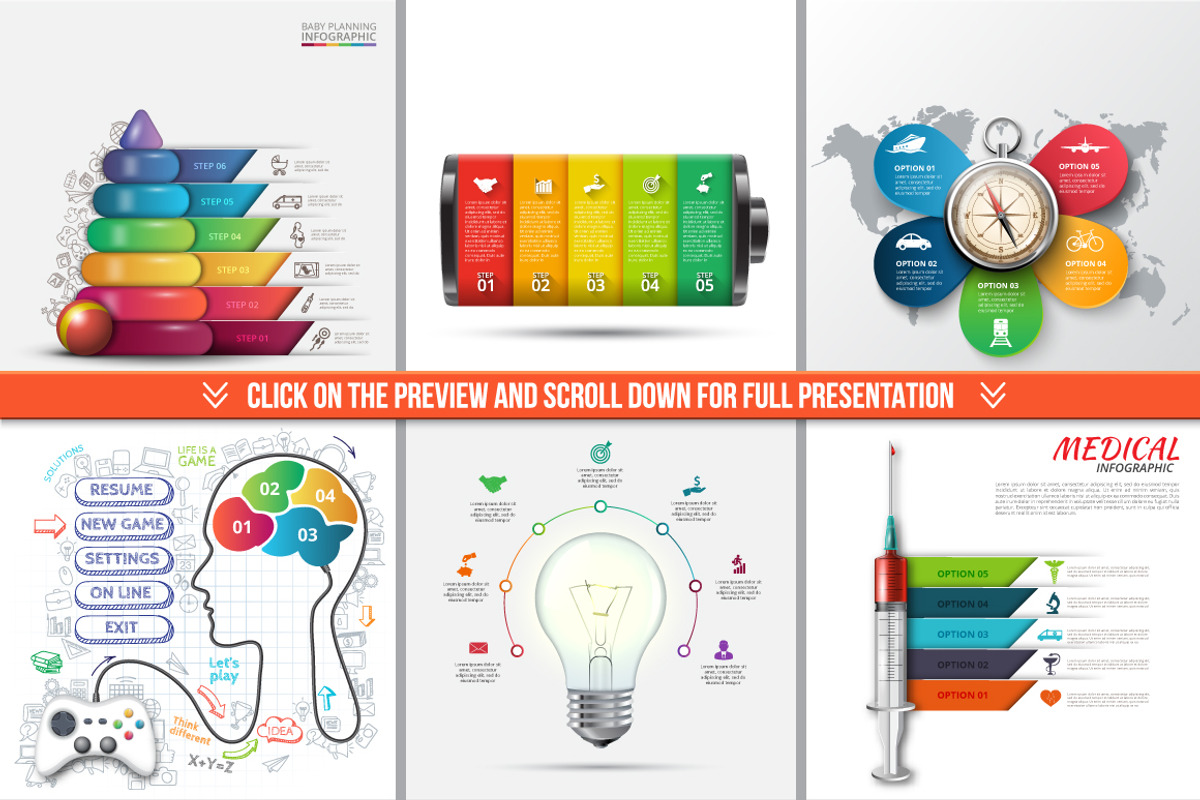 30 business infographic templates, a Presentation Template by Abert (Photo 3 of 4)
