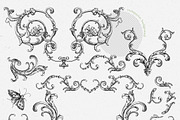 Wedding clip art blue baroque frames, a Decorative Illustration by GrafikBoutique (Thumbnail 5 of 11)