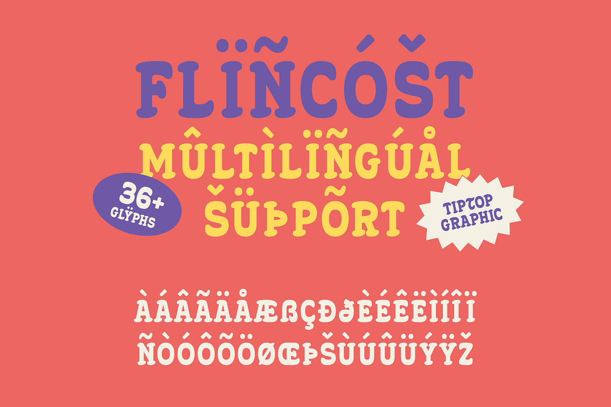 Flincost – Rounded Retro Font, a Serif Font by Tiptop Graphic (Photo 7 of 10)