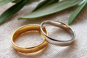 Minimalist gold and silver wedding, a Beauty & Fashion Photo by MistyDay