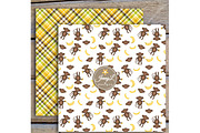 Monkey Digital Papers & Clipart, a Pattern Graphic by JennyL Designs (Thumbnail 3 of 5)