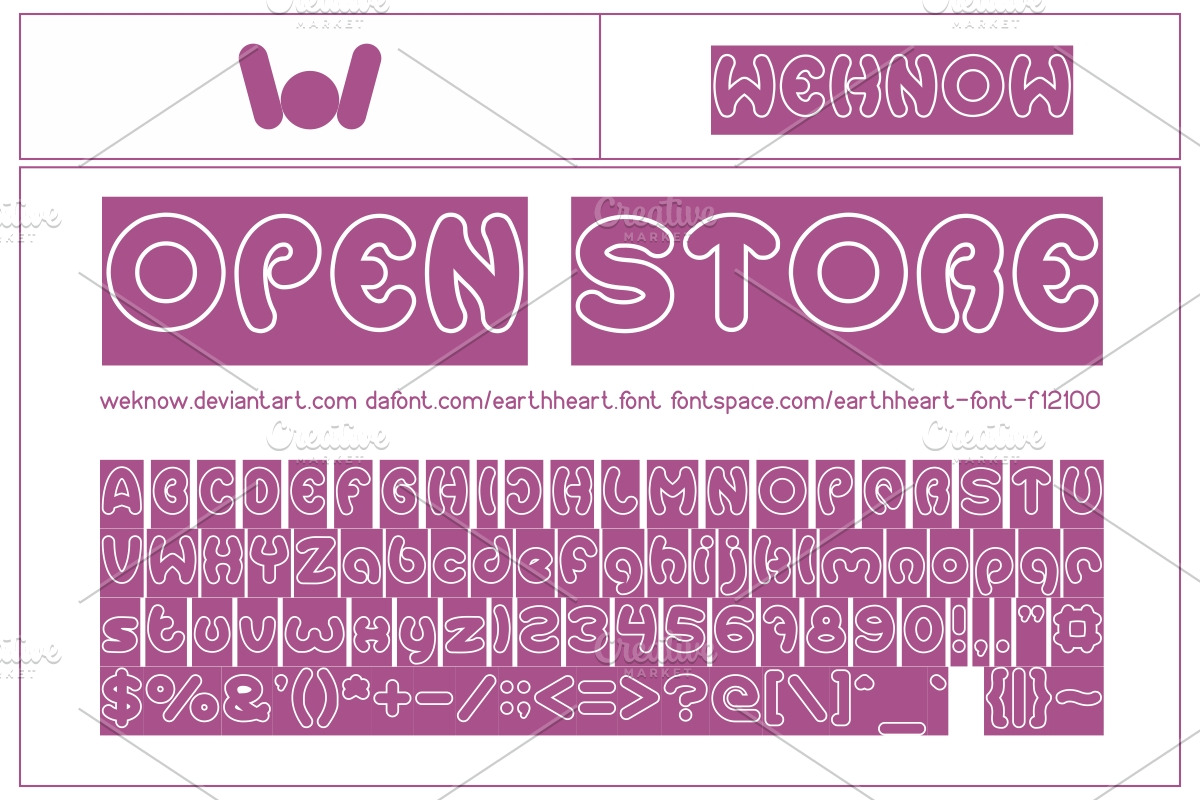 earth heart font preview 5