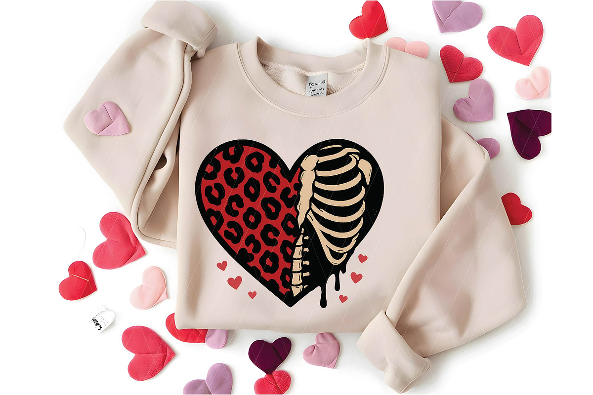 Valentine Skeleton Ribs Leopard Hear, an Illustration by DreamPrint404 (Photo 7 of 8)