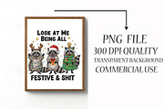 Funny Christmas Sarcastic Raccoon Pn, an Illustration by Libby Wishes (Thumbnail 2 of 4)