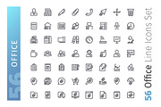 Office Line Icons Set, an Outline Icon by Voysla's Shop (Thumbnail 2 of 4)