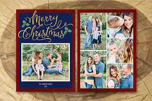 Christmas Card Template 017