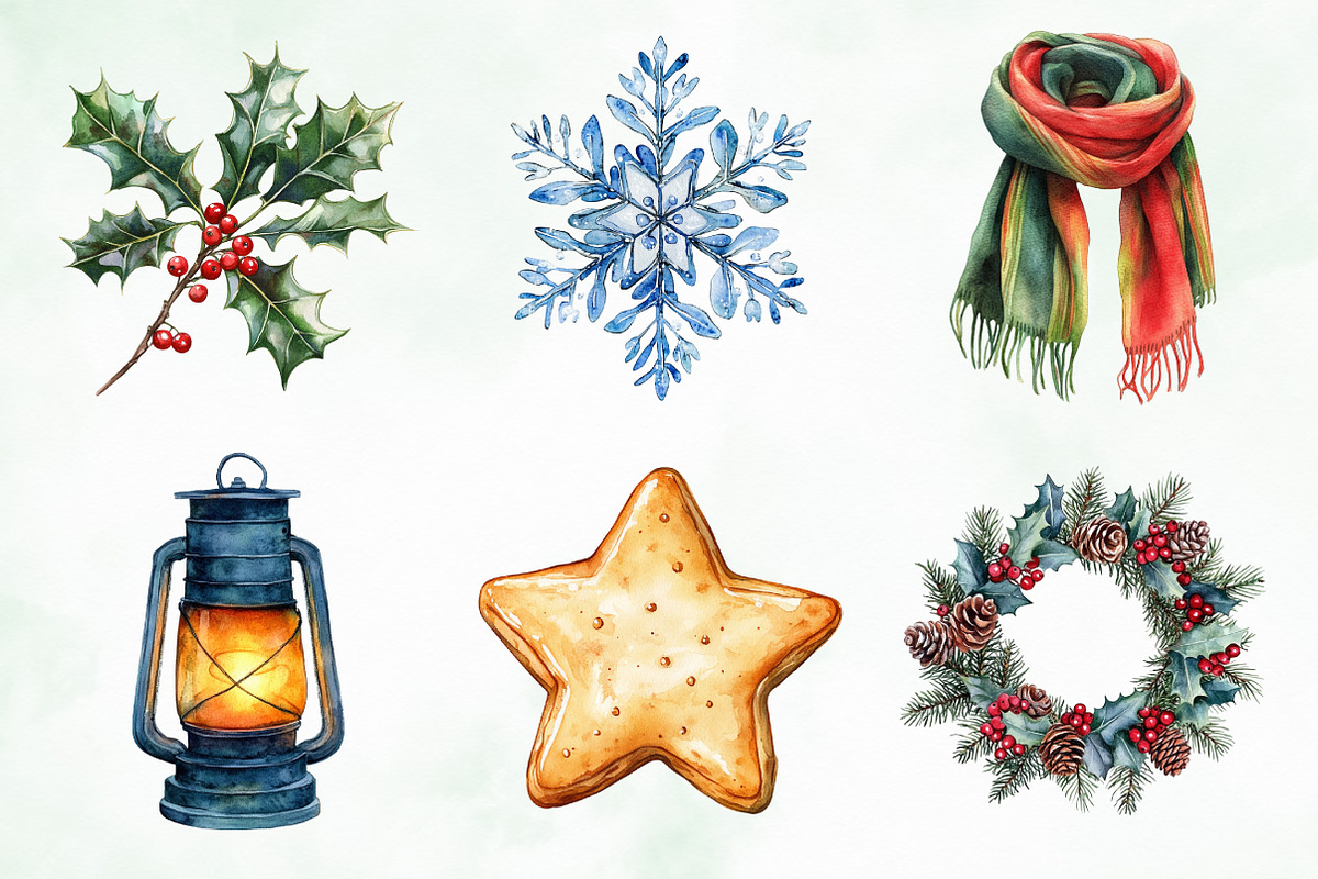 Christmas Winter Clipart Bundle, an Illustration by Creative Art (Photo 5 of 9)