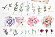 Watercolor flowers (PNG), a Decorative Illustration by ollalya (Thumbnail 2 of 3)
