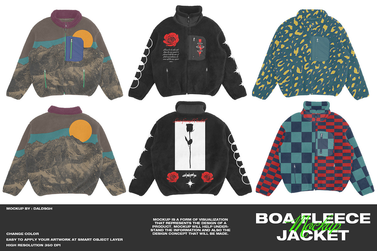 Boa Fleece Jacket - Mockup, a Hoody Mockup by DaldSgh (Photo 1 of 9)