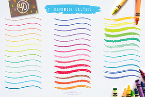 Seamless Hand-Drawn Crayons Patterns