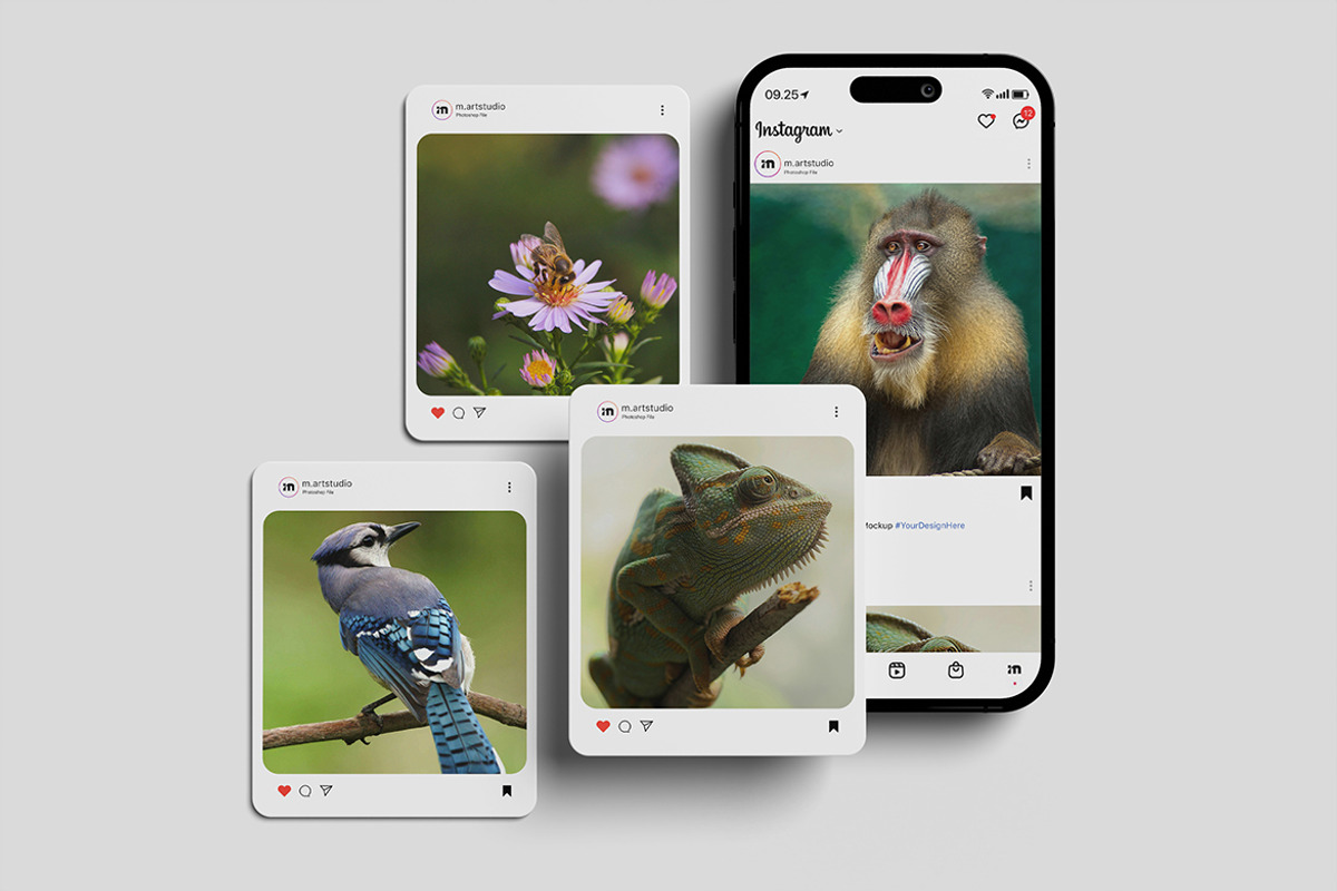 Instagram Carousel Mockup, an Advertising Mockup by MA-KING_ART (Photo 3 of 3)