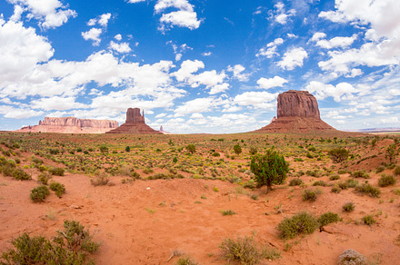 Monument valley containing rock, reservation, and sand