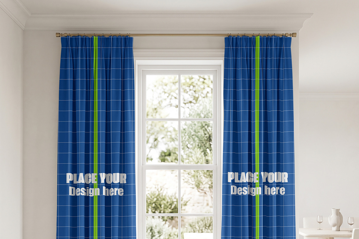 Curtain Mockup - 3 Lifestyle PSD, a Household Mockup by Pixel Foundry (Photo 2 of 7)