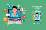 Telemedicine Graphic Elements, a Healthcare Illustration by Masha Tace (Thumbnail 1 of 4)
