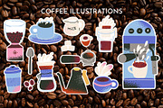 BOLD COFFEE: clipart, stickers, a Food Illustration by Elliko shop (Thumbnail 8 of 9)