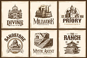 Vintage Building Illustration Set, a Decorative Illustration by Creative Stall (Thumbnail 3 of 10)