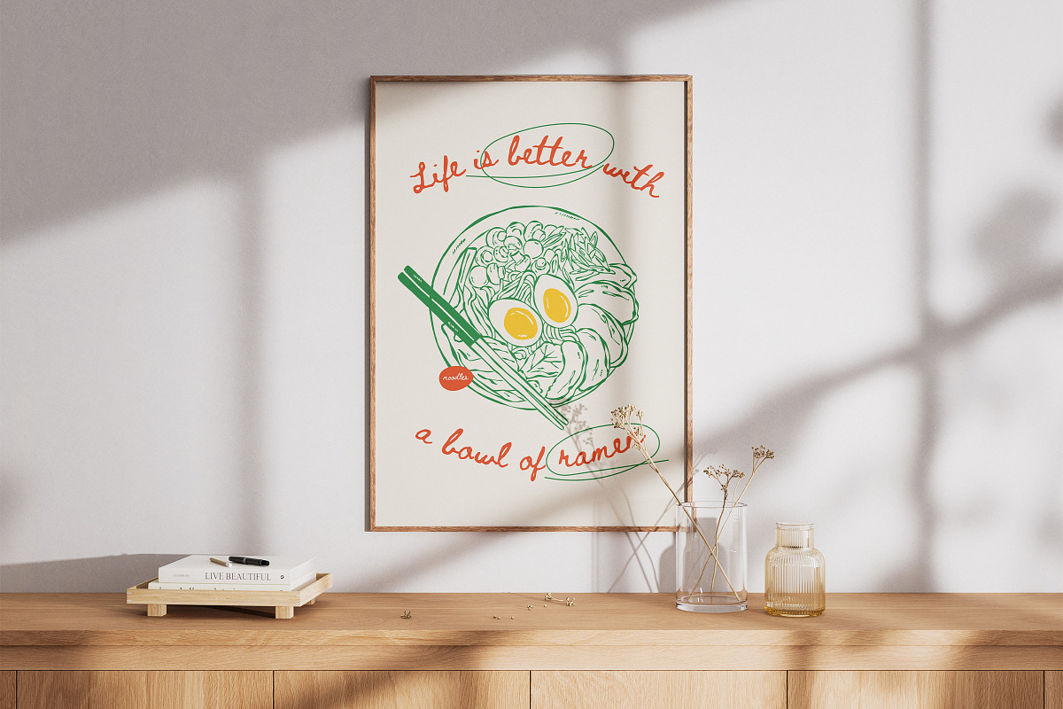 Asian Food Line Art 80 Illustrations, a Food Illustration by DesignThatMatters (Photo 14 of 14)