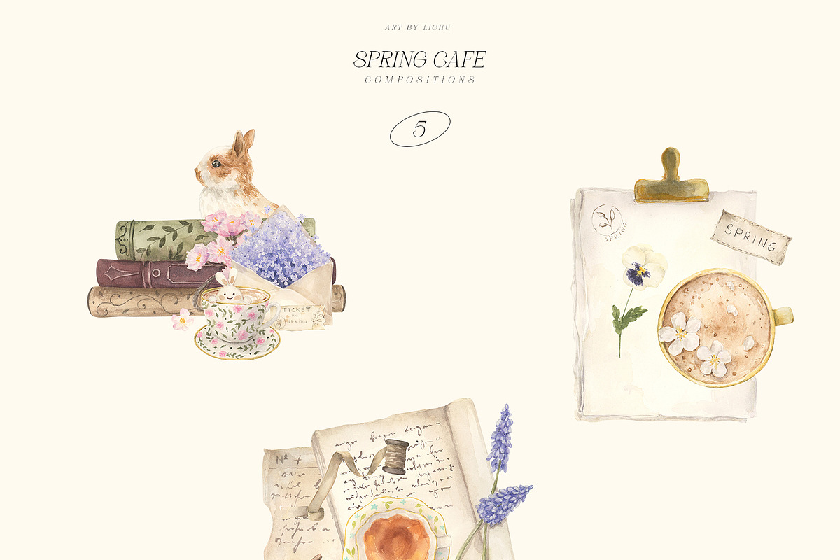 SPRING CAFE, a Seasonal Illustration by LiChu Art (Photo 4 of 6)