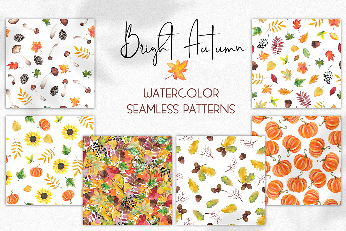 Watercolor Bright Autumn, an Object Graphic by Ana-Sakuta (Photo 5 of 10)