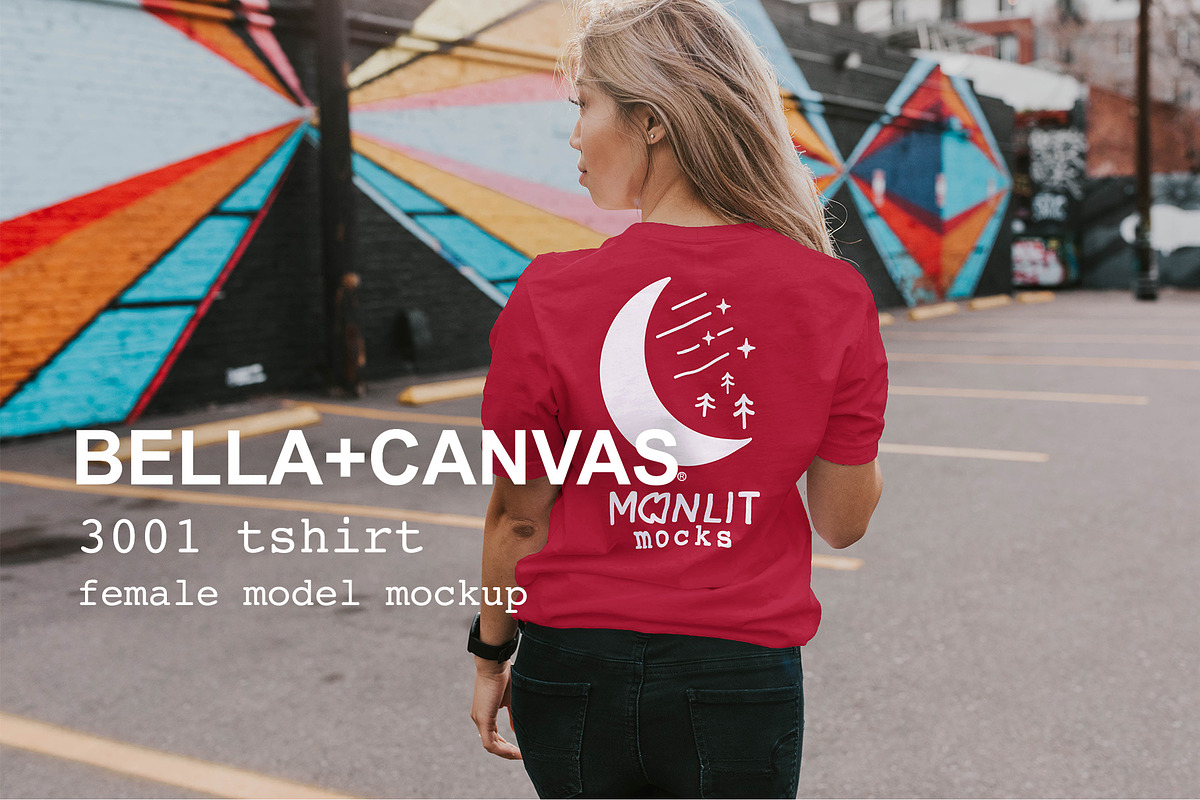 Women's Bella Canvas 3001 Back, a Shirt Mockup by Moonlit Mocks (Photo 1 of 6)